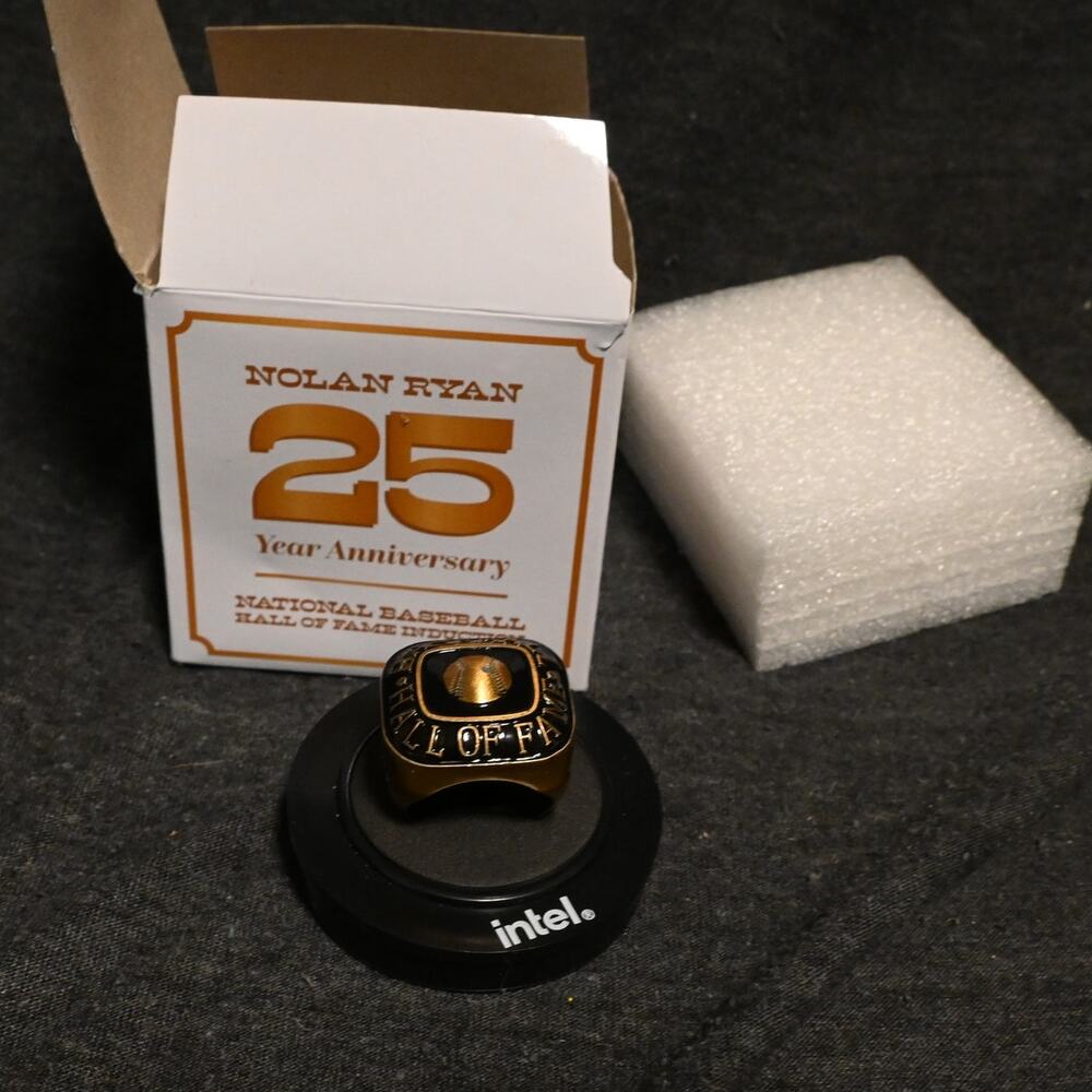 Nolan Ryan MLB Hall of Fame Induction 25th Anniversary Replica Ring INTEL
